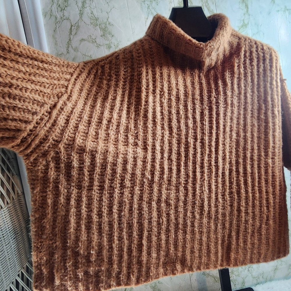 Free People Tan Mock Neck Sweater - Picture 5 of 10